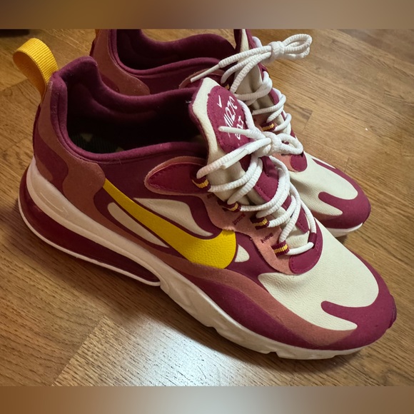 nike air max 270 react noble red team gold